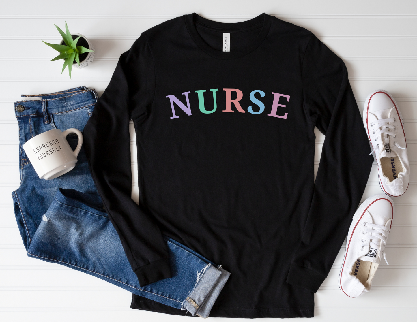 Multi Color Nurse Long Sleeve